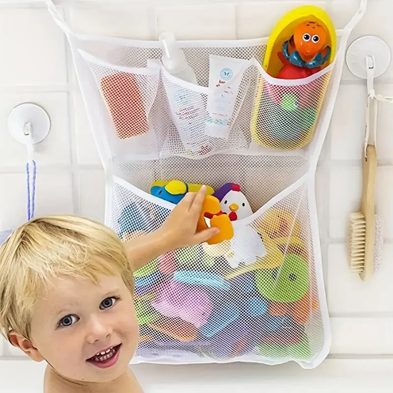 Home Bathroom Organizer - ألعاب حمام استحمام الطفل، شبكة تخزين