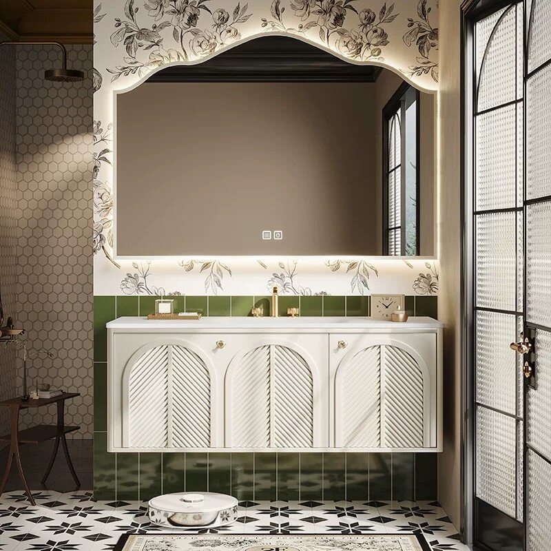 خزانة حمام فاخرة من الخشب بتصم - مراجعة Home Bathroom Vanity Combo وسعره