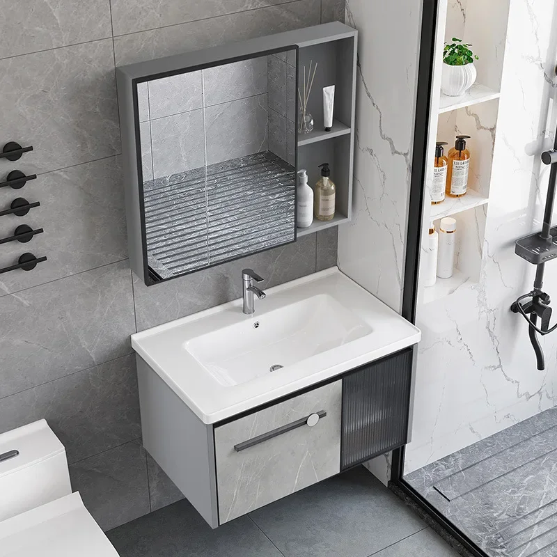 خزانة حمام مقاومة للماء مع مرآ - مراجعة Home Bathroom Vanity Combo وسعره