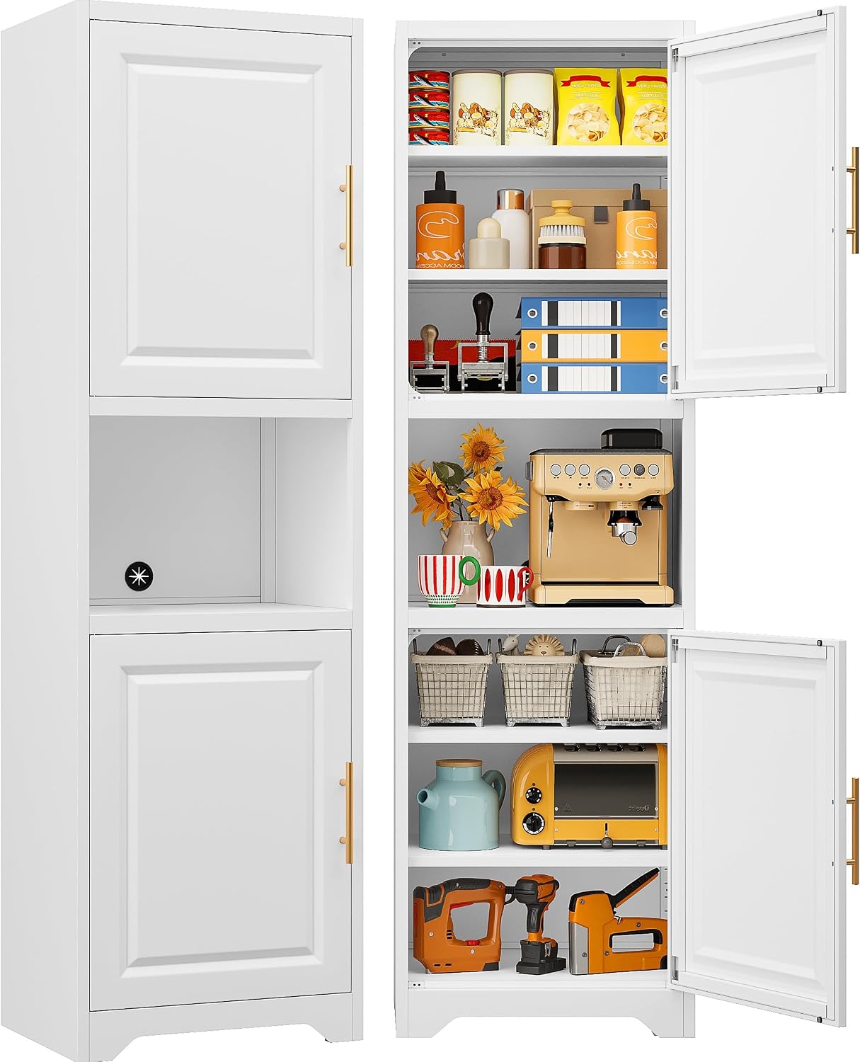 خزانة تخزين ضيقة بارتفاع 67 بو - مراجعة Home Bathroom Organizer وسعره